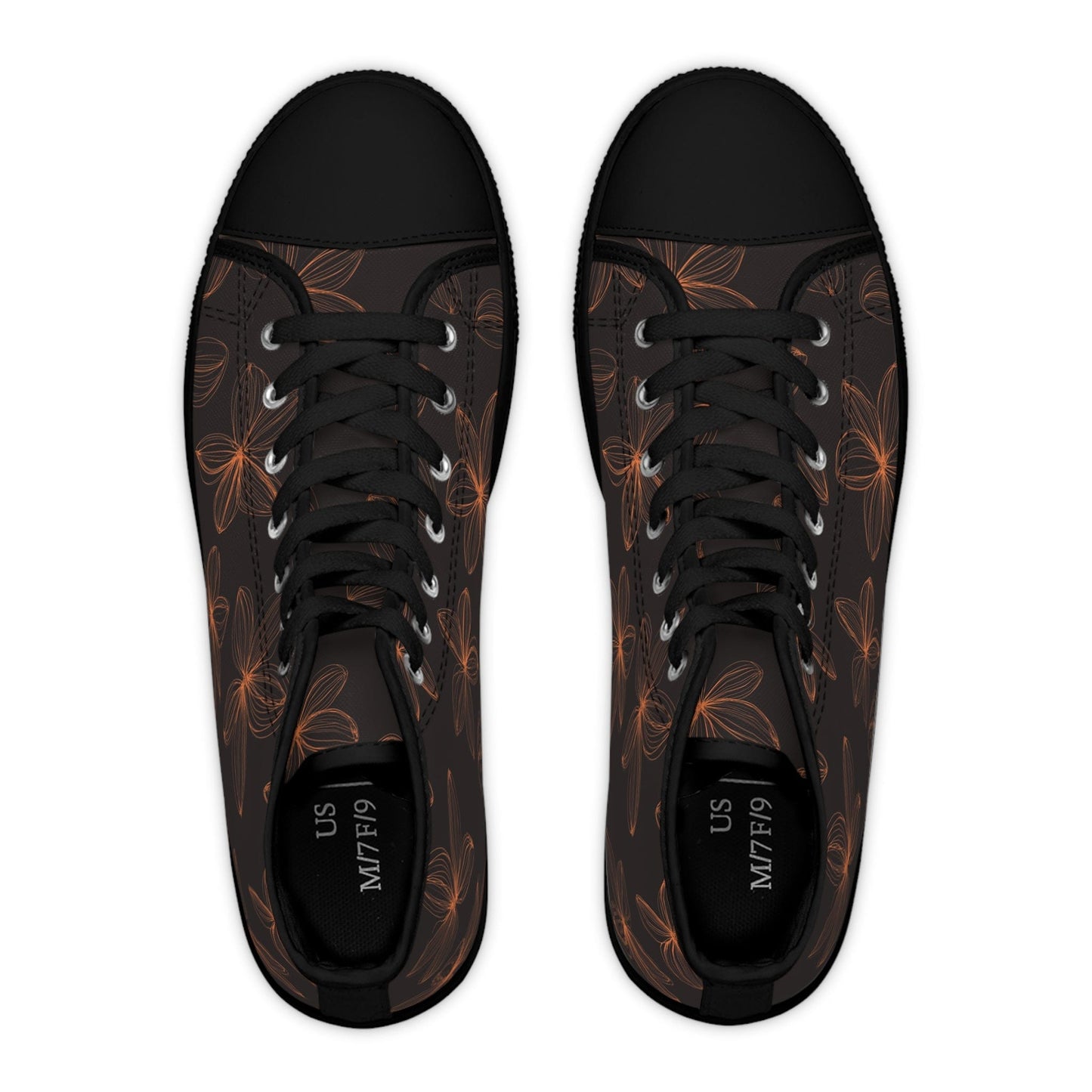 Shoes Floral Minimalism Women's High Top Sneakers