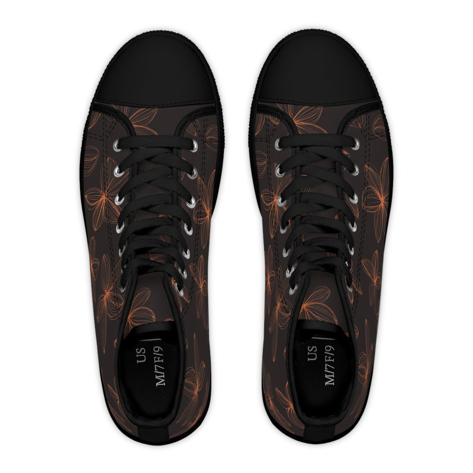 Shoes Floral Minimalism Women's High Top Sneakers