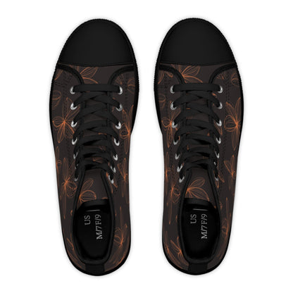 Shoes Floral Minimalism Women's High Top Sneakers