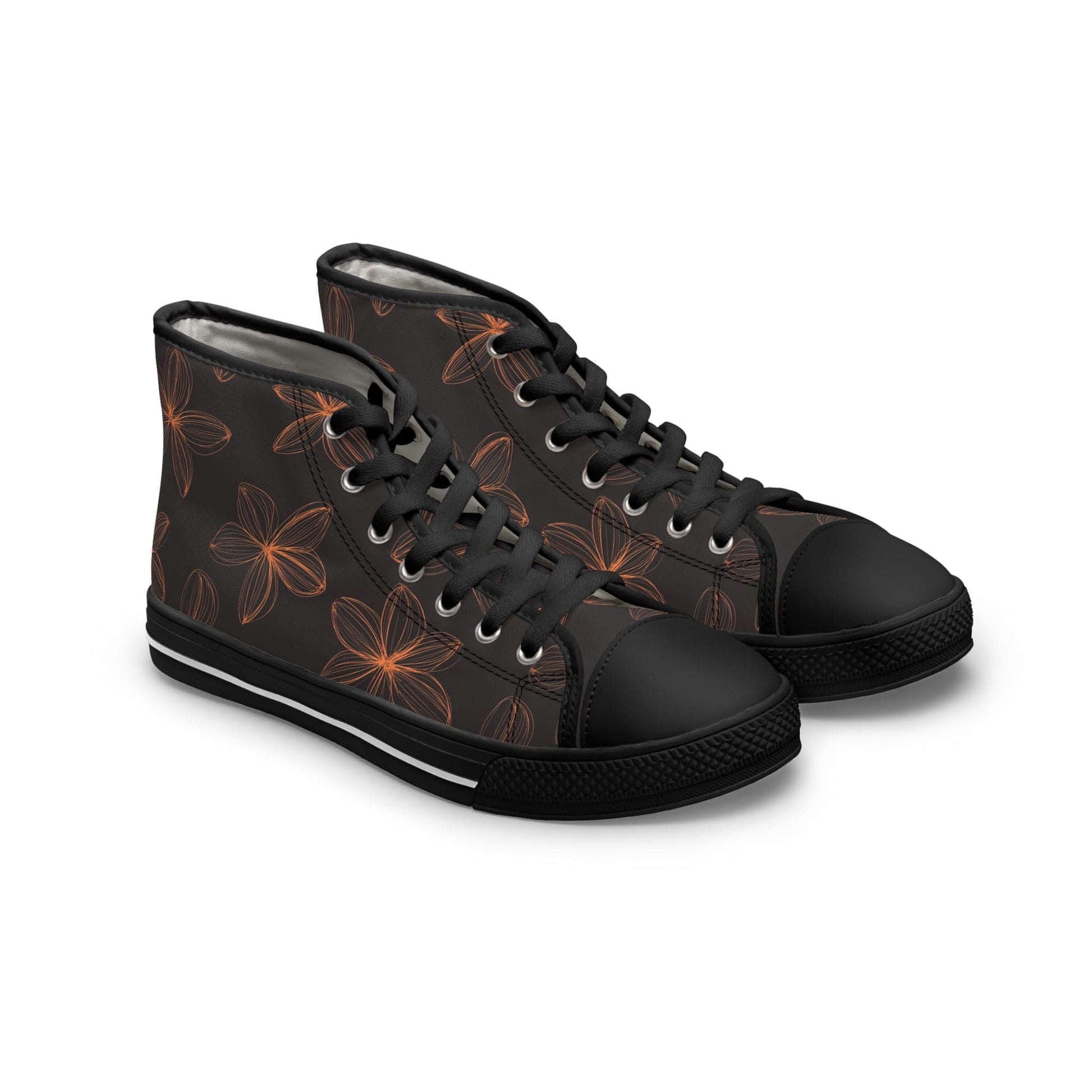 Shoes Floral Minimalism Women's High Top Sneakers