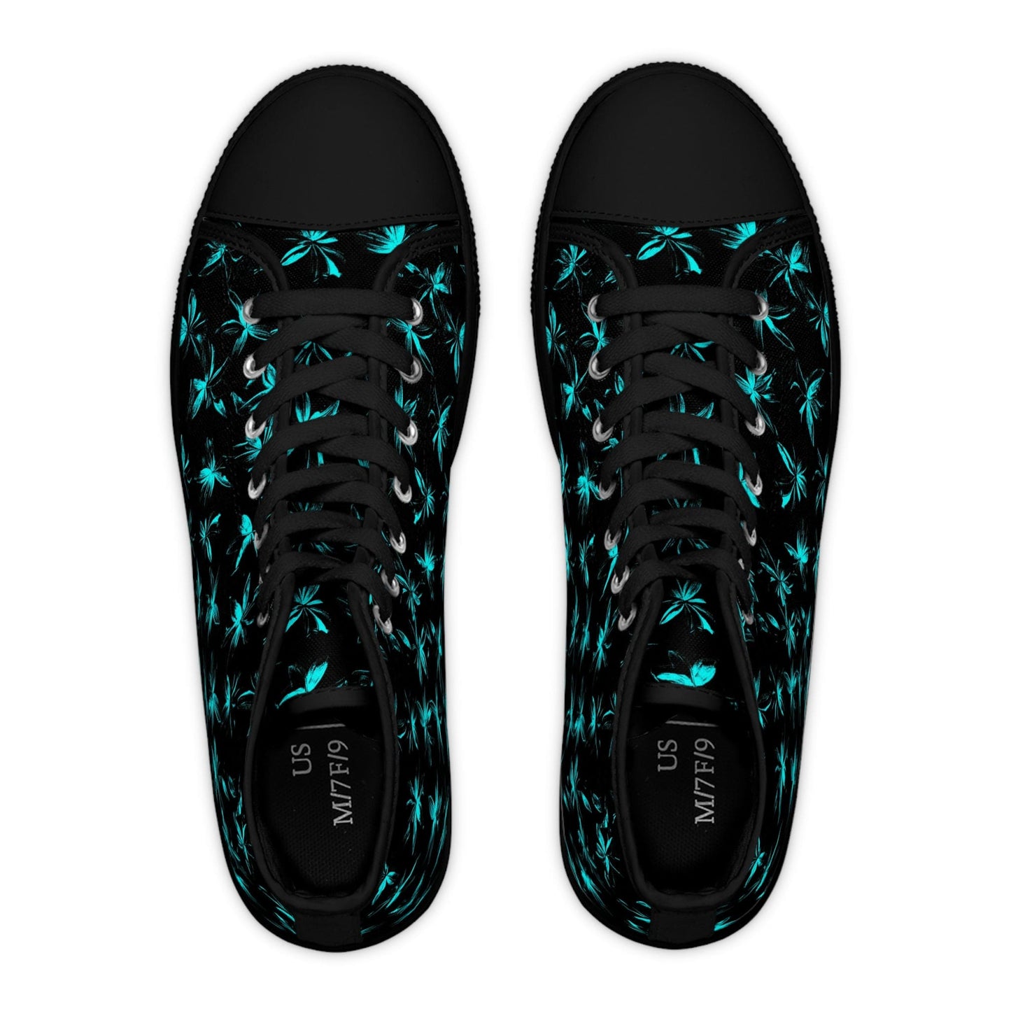 Shoes Fluorescent Blue Women's High Top Sneakers