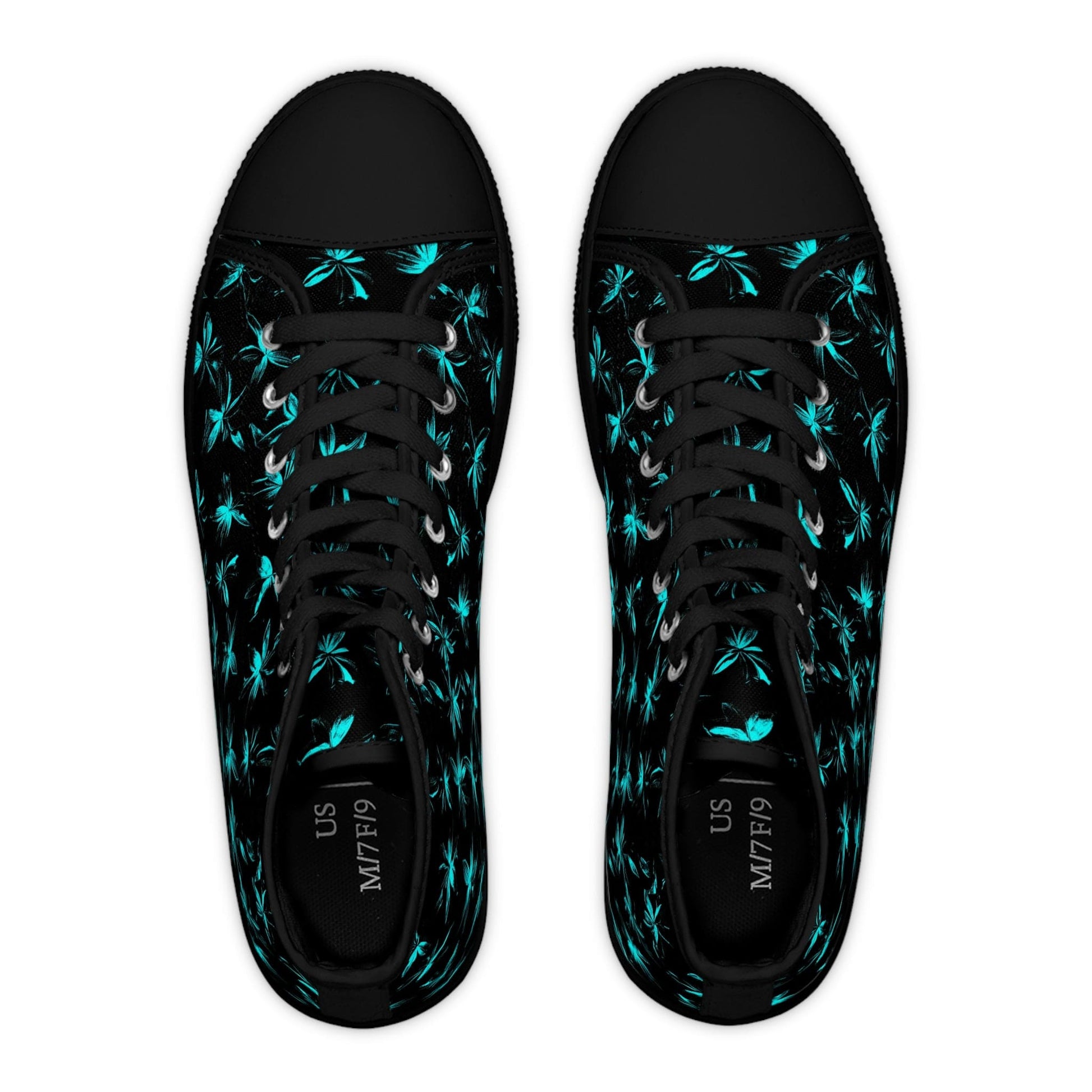 Shoes Fluorescent Blue Women's High Top Sneakers