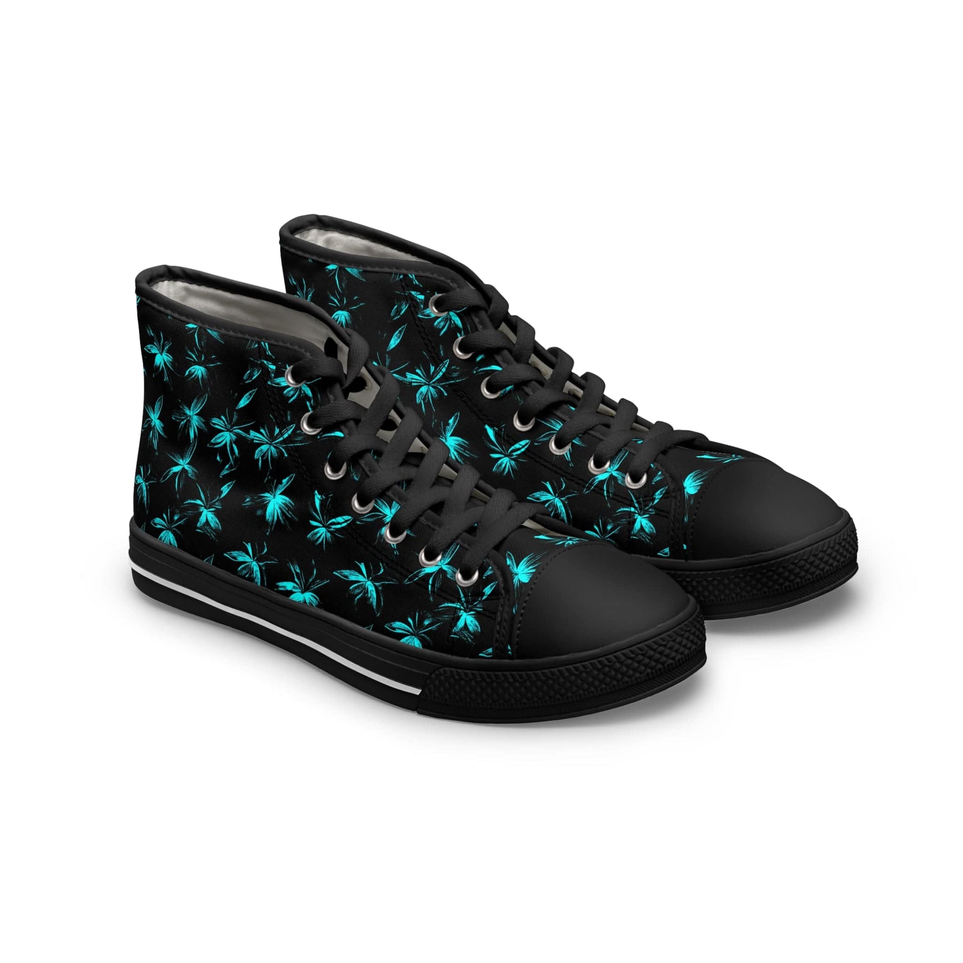 Shoes Fluorescent Blue Women's High Top Sneakers