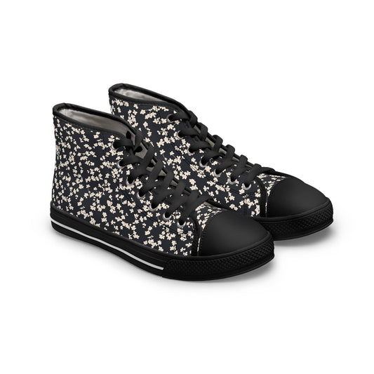 Shoes US 5.5 / Black sole Black & White Women's High Top Sneakers