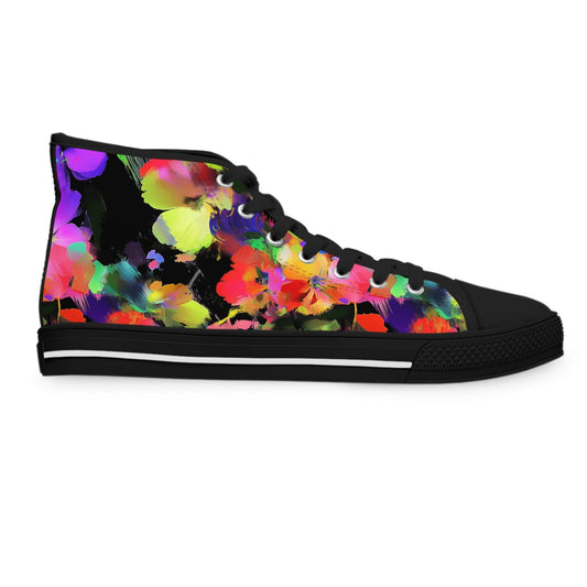 Shoes US 5.5 / Black sole Summer In Bloom Women's High Top Sneakers