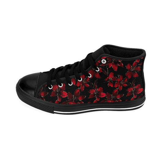 Shoes US 6 / Black sole Moonlit Blooms Women's Classic Sneakers