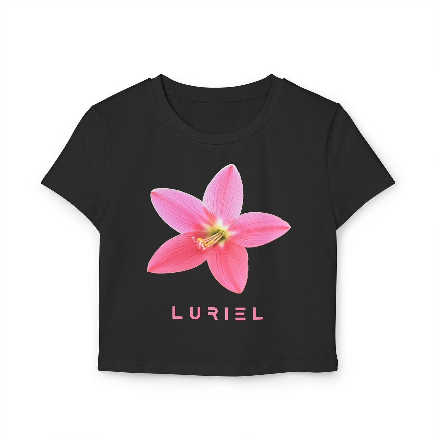 T-Shirt Black / M Pink Rain Lily Organic Cotton Baby Tee